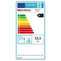 NORDICA EXTRAFLAME 1282801-POELE A GRANULES ETANCHE-12KW-A+-FLAMME VERTE 7*-CSTB-FOYER FON NORDICA EXTRAFLAME - TERRYPLUSBLANC