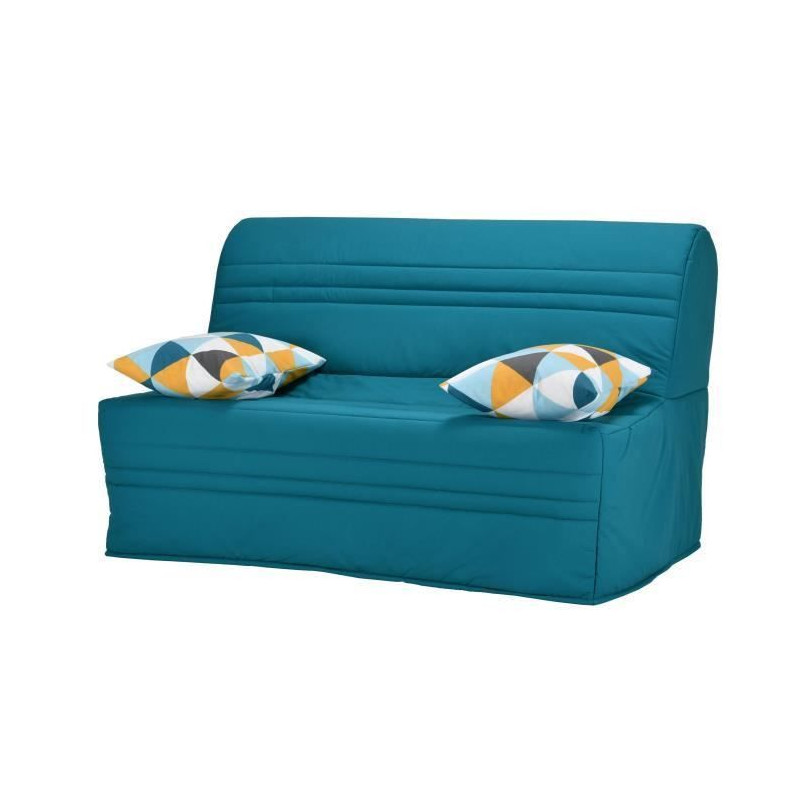 Joe Banquette BZ GEOMETRICO - Tissu turquoise - L 143 x P 101 x H 95 cm