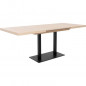 ORLANDO Table a manger a rallonge - Style industriel - Decor chene sonoma et noir - L 120-200 x P 80 x H 75 cm