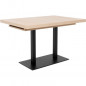 ORLANDO Table a manger a rallonge - Style industriel - Decor chene sonoma et noir - L 120-200 x P 80 x H 75 cm