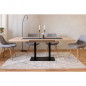 ORLANDO Table a manger a rallonge - Style industriel - Decor chene sonoma et noir - L 120-200 x P 80 x H 75 cm