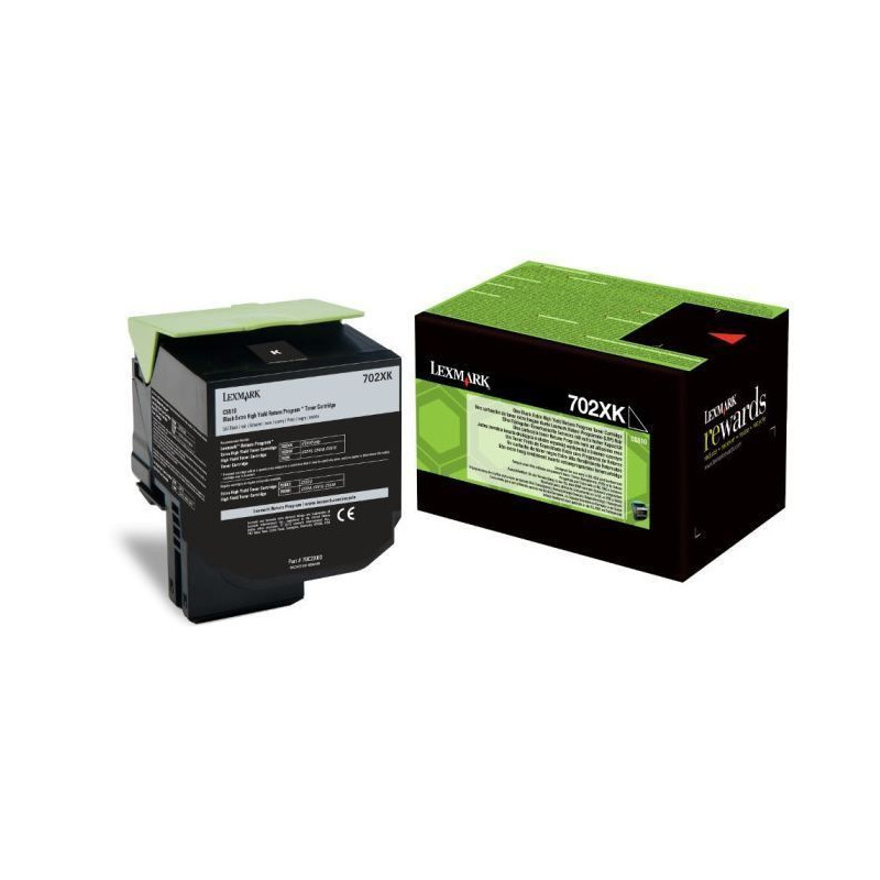 LEXMARK - 1 Cartouche de toner 702XK - Capacite standard 8 000 pages