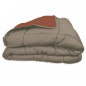 POYET MOTTE Couette Microfibre 400g/m2 CALGARY - 140 x 200 cm - Gris galet et Marron gimgembre