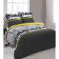 VISION Parure de couette 100% Coton NEW YORK Jaune 200x200cm