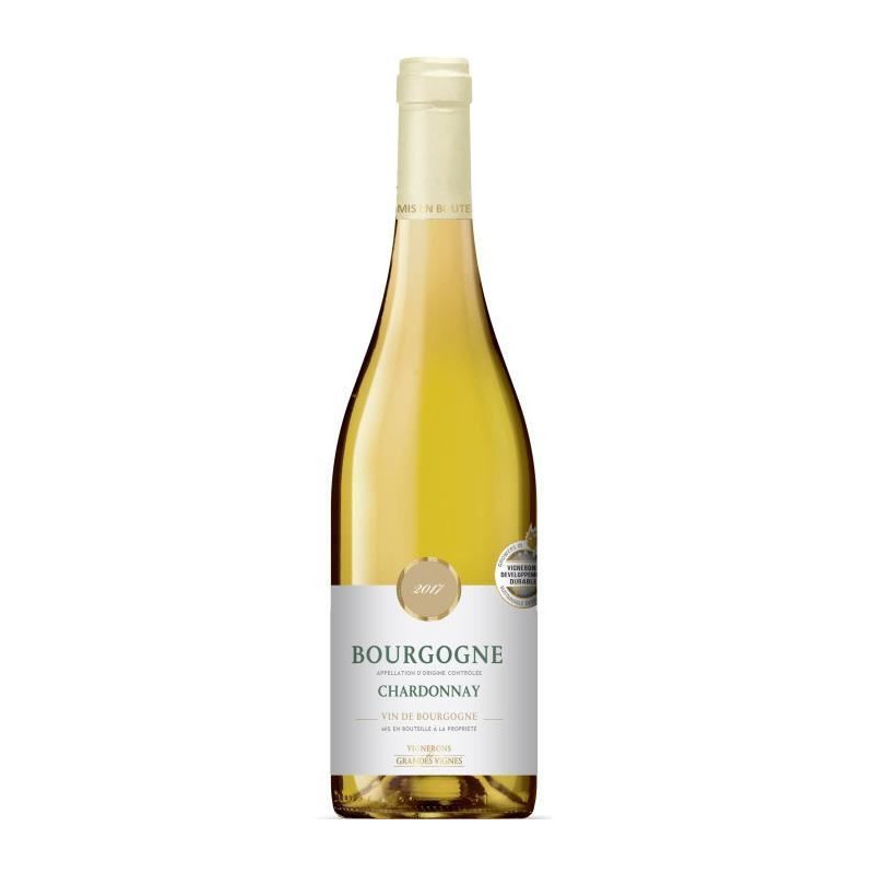 Vignerons des Grandes Vignes 2017 Bourgogne Chardonnay - Vin blanc de Bourgogne