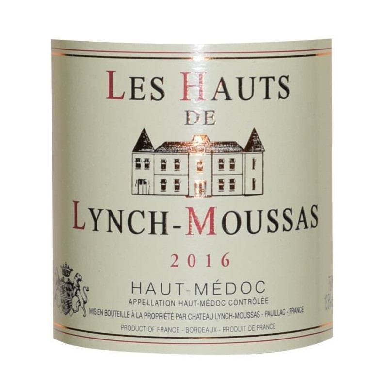 Chateau Lynch Moussas 2016 Saint Sauveur - Vin rouge de Bordeaux