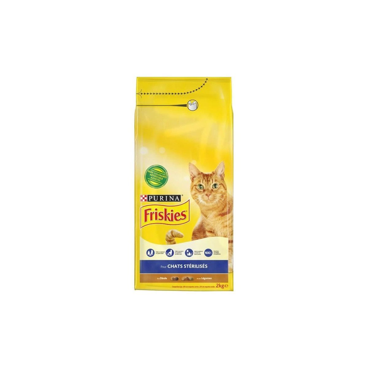 Friskies Croquettes A La Dinde Et Aux Legumes Pour Chat Sterilise 2 Kg