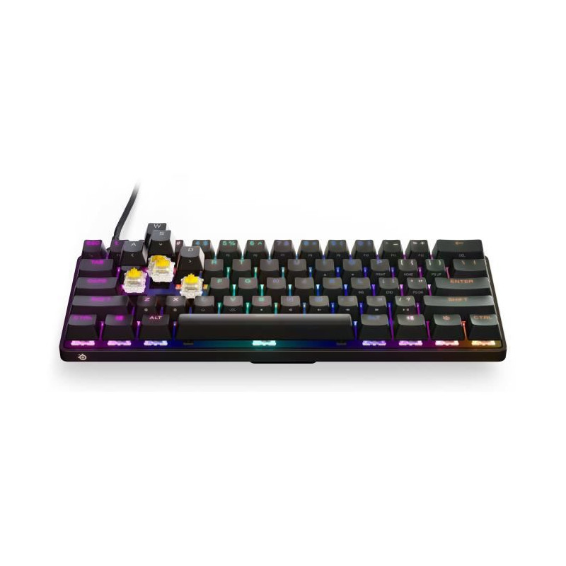 The G-Lab Keyz RUBIDIUM E Clavier Mécanique Gaming AZERTY FR Haute  Performance - Clavier Gamer Red Switch - Rétro-éclairage Full RGB,  Anti-Ghosting, Repose-poignets Magnétique - PC PS4 Xbox One (Noir)