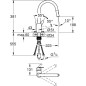 GROHE Robinet de cuisine évier Get, robinet avec douchette extractible, bec en forme de U, inverseur 2 jets, Supersteel, 314840