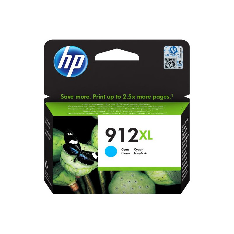 HP 912XL 9.9 ml à rendement élevé cyan original cartouche d encre pour Officejet 80XX Officejet Pro 80XX