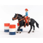 SCHLEICH - Cowgirl et Tonneaux de Racing - 42576 - Gamme Farm World