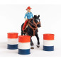 SCHLEICH - Cowgirl et Tonneaux de Racing - 42576 - Gamme Farm World