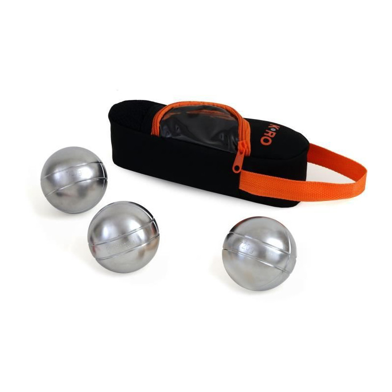 K-RO - Triplette de pétanque - 720g - Boules brossées et gravées