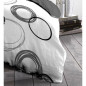 Parure de couette microfibre Audace - 1 housse de couette 240x260 cm + 2 taies d'oreiller 63x63 cm - Gris clair - HOME LINGE PAS