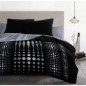 Parure de couette microfibre Steevy - 1 housse de couette 240x260 cm + 2 taies 63x63 cm - Noir - HOME LINGE PASSION