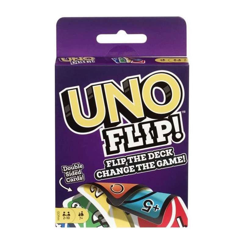 UNO - Flip Side - Jeu de Cartes Famille - Uno avec cartes reversibles