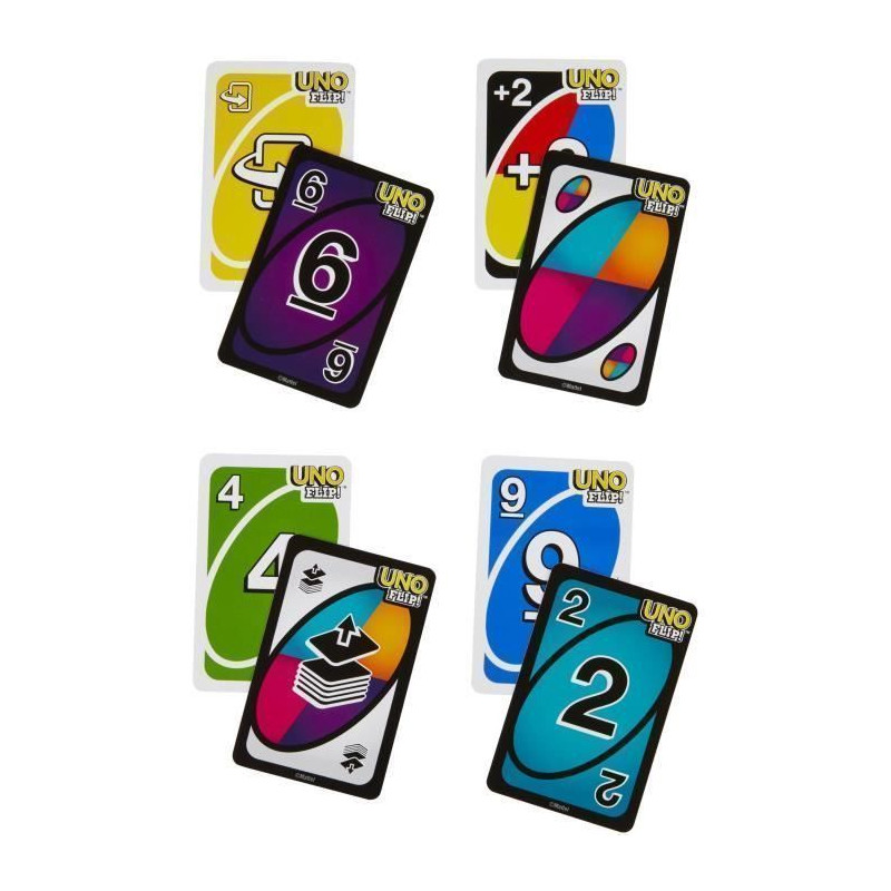 UNO - Flip Side - Jeu de Cartes Famille - Uno avec cartes reversibles