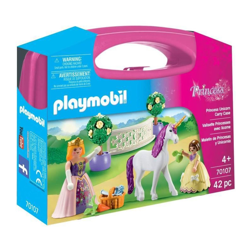 PLAYMOBIL 70107 - Princess - Valisette Princesses avec licorne - Nouveauté 2019