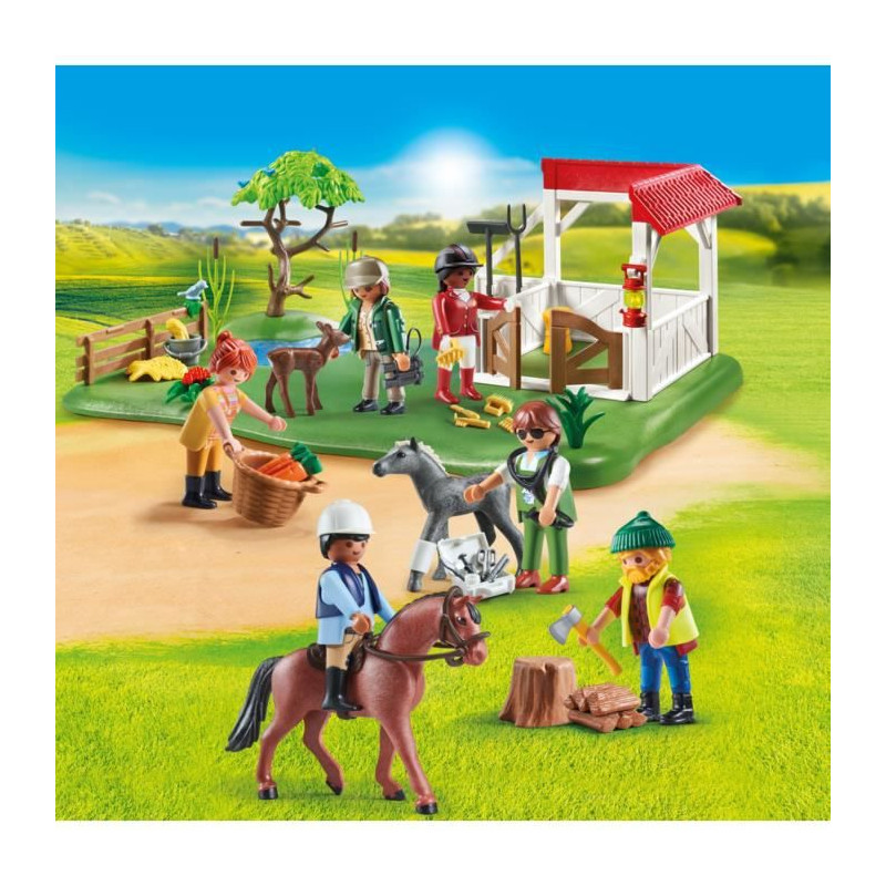 PLAYMOBIL - 70978 - My Figures: Ranch équestre - Figures - Combine tes personnages Animaux & Nature