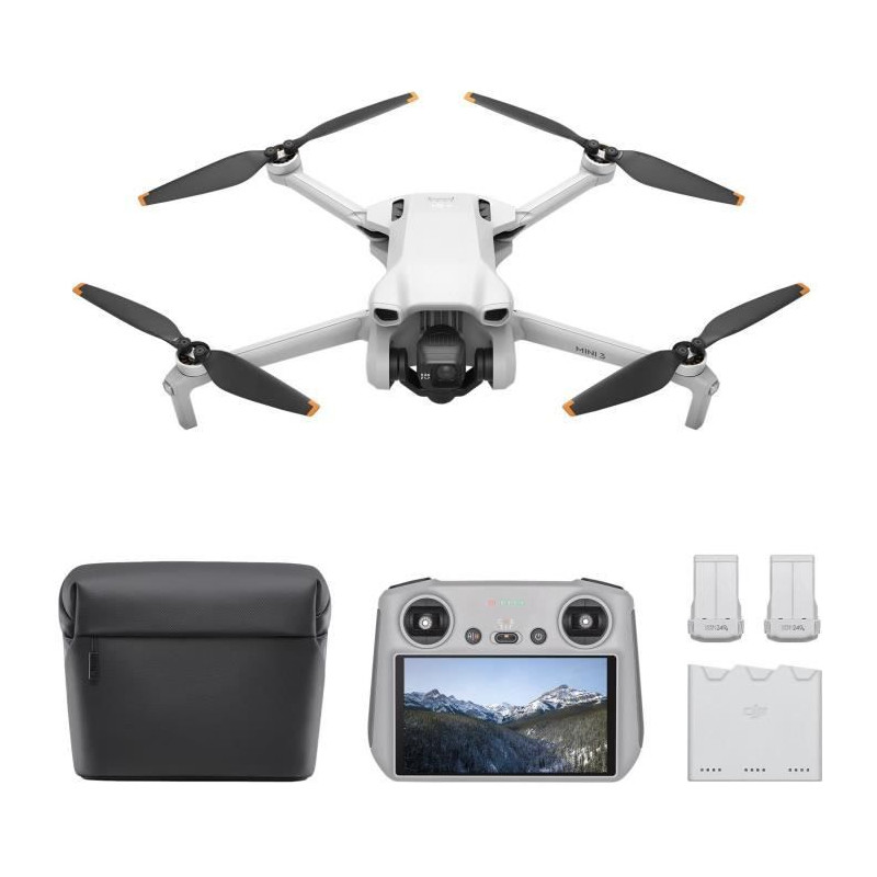 Drone DJI Mini 3 Fly More Combo DJI RC GL - 249 g - Capturez en 4K HDR - Autonomie 38 minutes