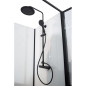 GELCO Cabine de douche 90x90x220 Style Industriel Noir