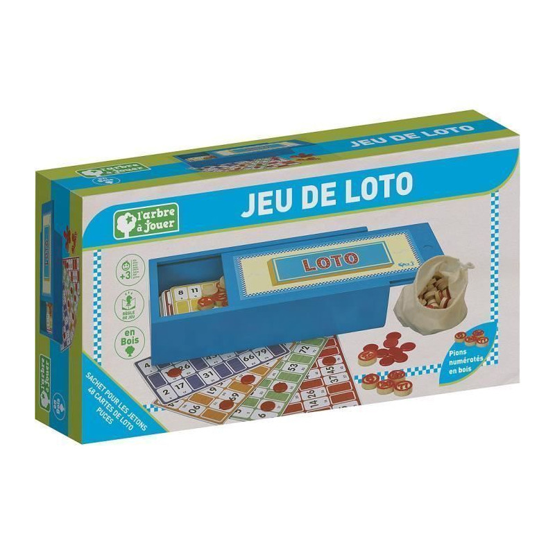 LARBRE A JOUER - 66330 - JEU DE LOTO - COFFRET EN BOIS