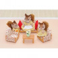 SYLVANIAN FAMILIES 4464 Canape+ 2 Fauteuils+ Table