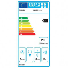 Roblin Hotte de plan et plaque induction VIRTUOSE 830 mm verre noir  - VIRTUOS ROBLIN - 6837071