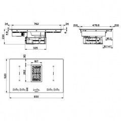 Roblin Hotte de plan et plaque induction VIRTUOSE 830 mm verre noir  - VIRTUOS ROBLIN - 6837071