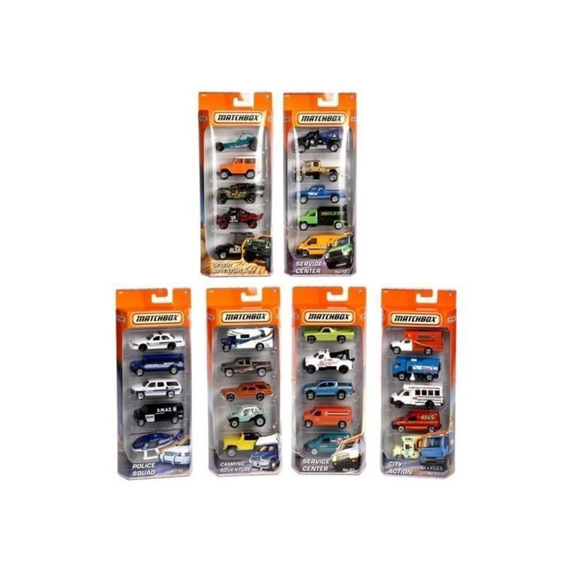 MATCHBOX Pack de 5 vehicules - C1817 - Petites Voitures - 3 ans et +