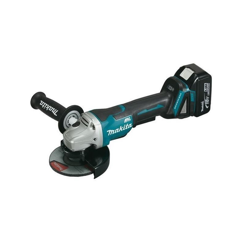 MAKITA Meuleuse angulaire 125 mm -2 batteries BL1850B - Chargeur rapide DC18RC - Makpac - DGA508RTJ