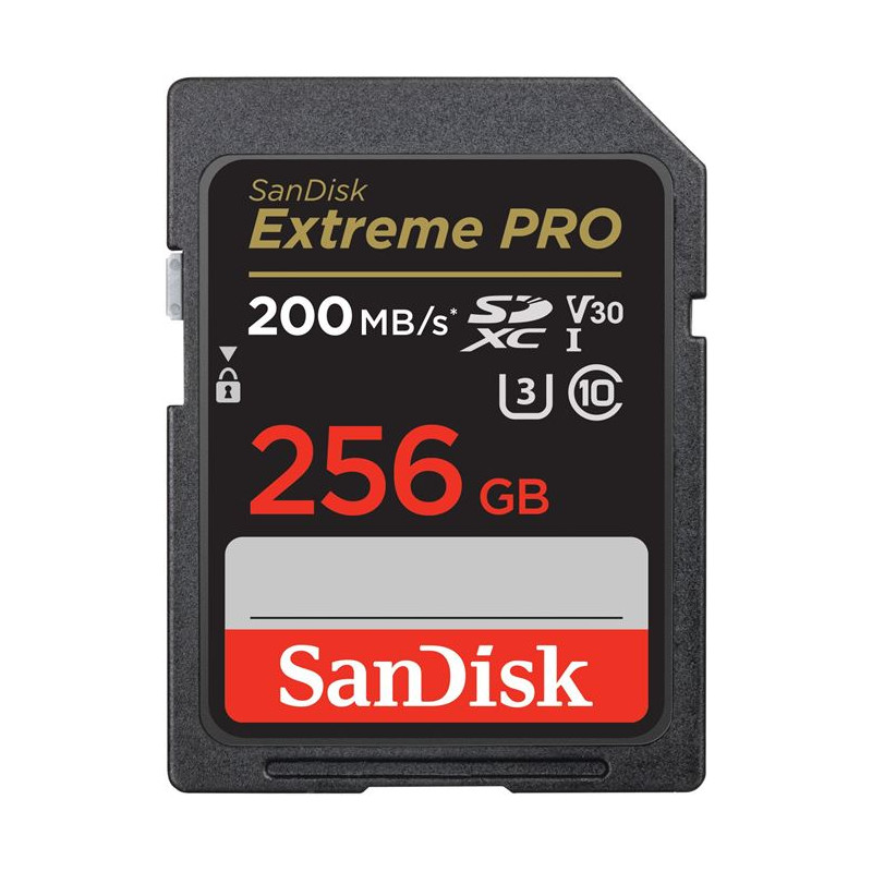 Carte mémoire SD SanDisk Extreme Pro SDXC UHS I U3 Class10 256 Go