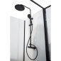 CABINE DE DOUCHE 90X120X220 STYLE INDUSTRIEL NOIR