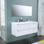 ZOOM Ensemble Meuble de salle de bain - L 120 - Blanc