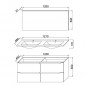 ZOOM Ensemble Meuble de salle de bain - L 120 - Blanc