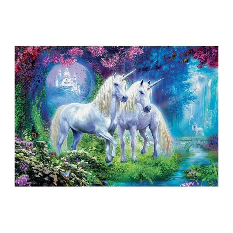 EDUCA Puzzle 500 pieces - Des Licornes Dans La Foret