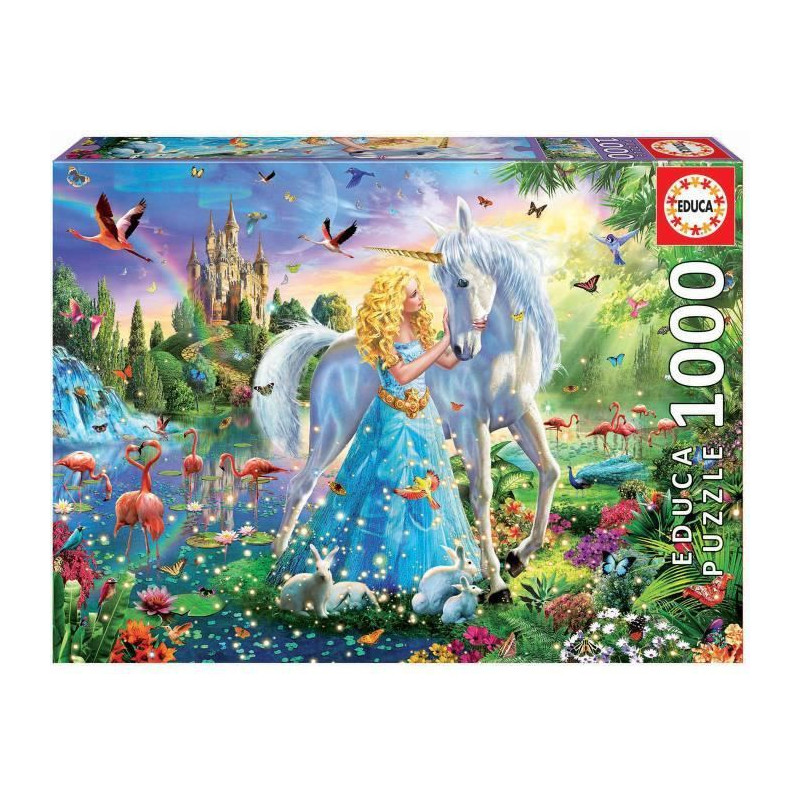 EDUCA Puzzle 1000 La Princesse Et La Licorne