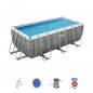 Piscine Hors-sol Tubulaire Bestway Power Steel Ratan 412x201x122 cm Epurateur a Cartouche de 2 006 L/H Echelle