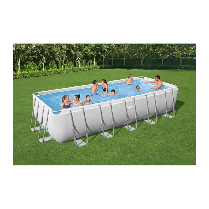 Piscine hors sol Power Steel 640 x 274 x 132 cm, filtre a cartouche, echele, bache, diffuseur Chemconnect