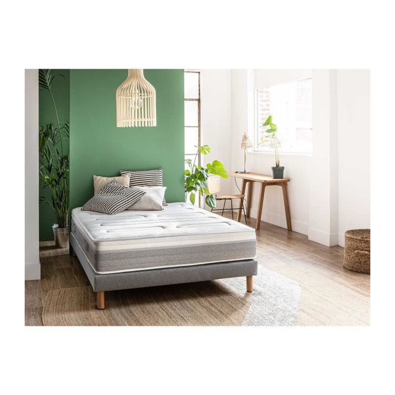 Matelas 160x200 cm - Ressorts ensachees - 27 cm - Ferme - DREAMCONFORT