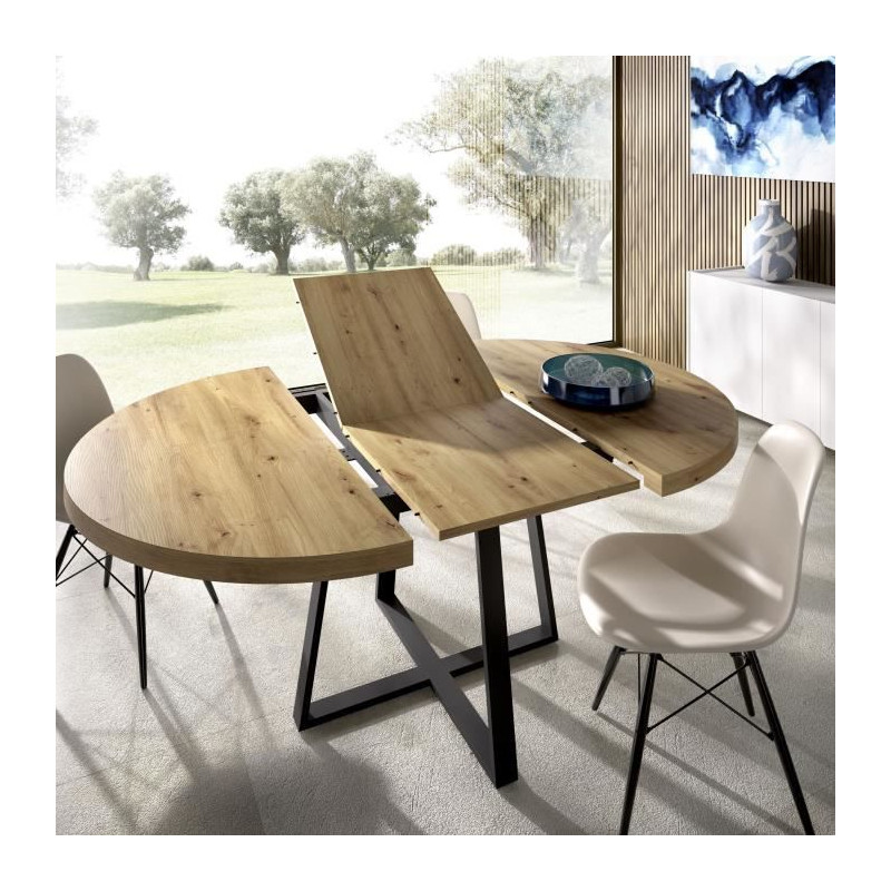 Table scandinave extensible bois 6 personnes pas cher