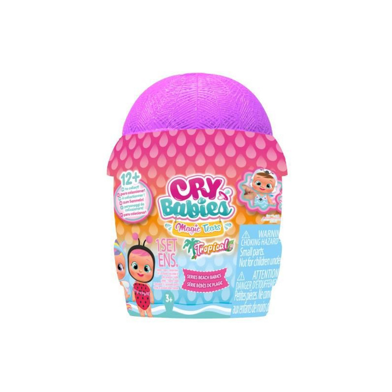 Mini poupée IMC TOYS - Cry Babies Magic Tears - Beach Babies - Asst. en CDU 12pcs