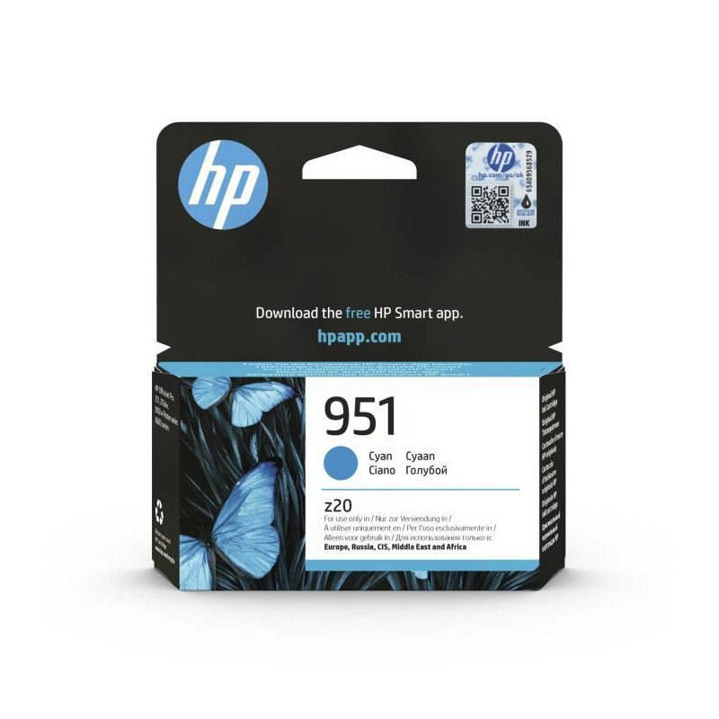 HP 951 Cartouche d'Encre Cyan Authentique (CN050AE)