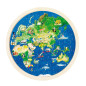 GOKI Double-sided wooden puzzle-globe, 57st.