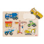 GOKI Wooden Bubble Puzzle-Work Vehicles