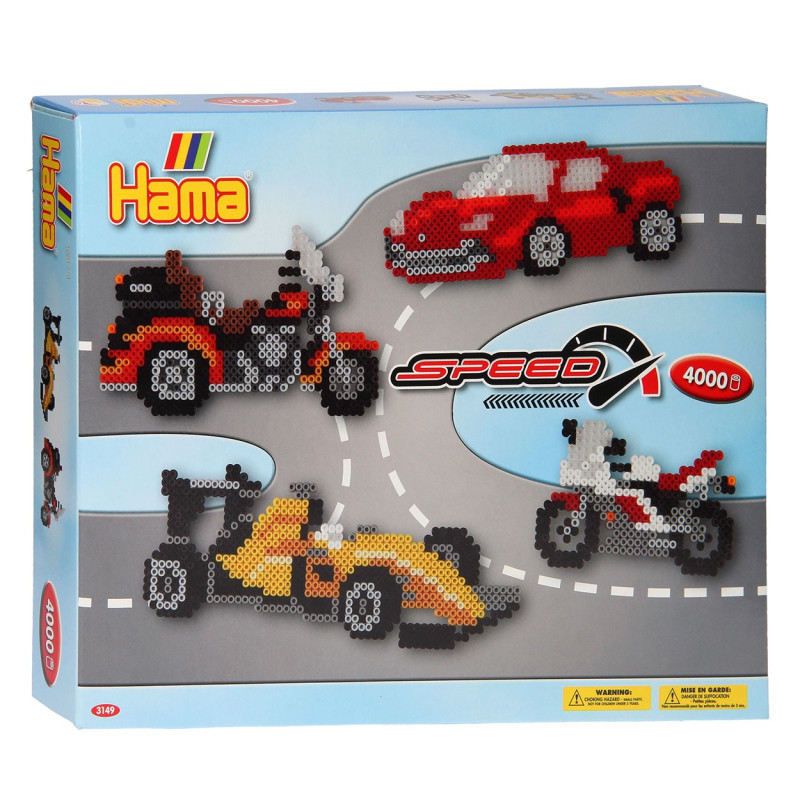 Hama Ironing Set - Racing, 4000st.