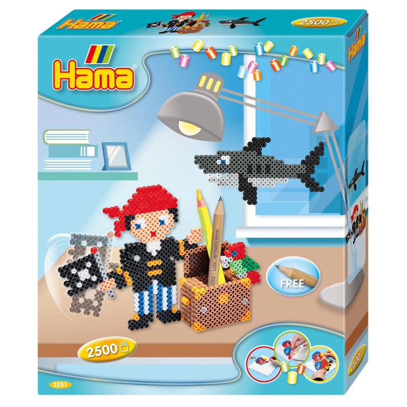 Hama Iron on Bead Set - Pirates, 2500 pcs.