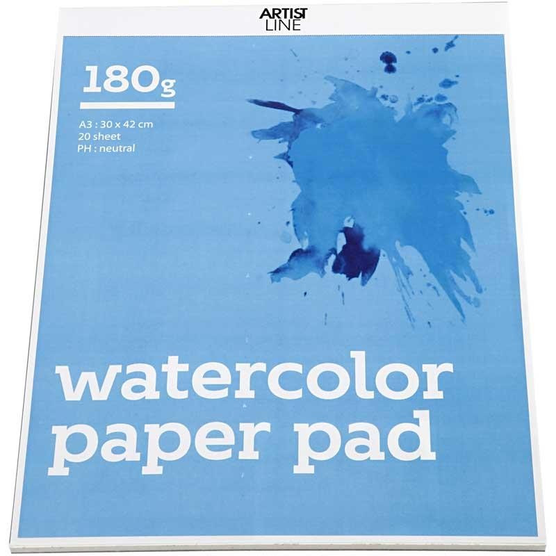 Creativ Company - Watercolor Block White A3, 20 Sheets 22106