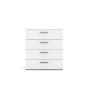 TYHJA Commode 4 tiroirs - Blanc - L 70 x P 40 x H 75 cm