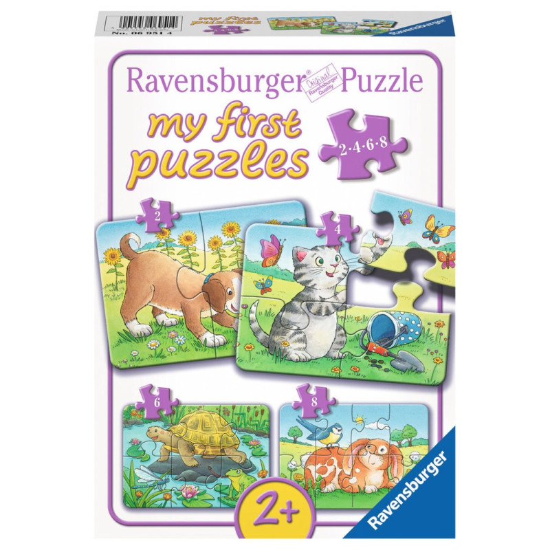 RAVENSBURGER Cute pets puzzle, 4 in 1